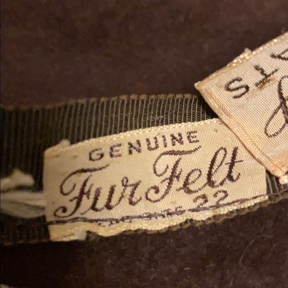 ✅ LEE BURY Hat Cap Beret Genuine Fur Felt Stylish True Vintage Rare Retro Brown - Picture 7 of 9